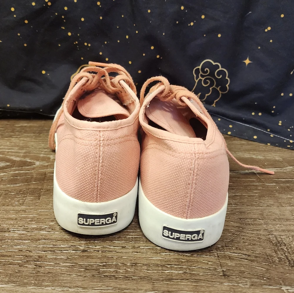 Superga Cotu Classic Canvas Sneakers 2750 Pink Peach Size - Picture 5 of 6